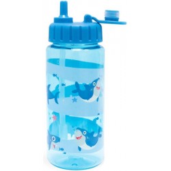 Παγούρι πλαστικό i Drink tritan καρχαρίας 400ml μπλε 